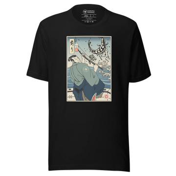 Samurai Fishing 3 Ukiyo-e Unisex T-Shirt - Samurai Original