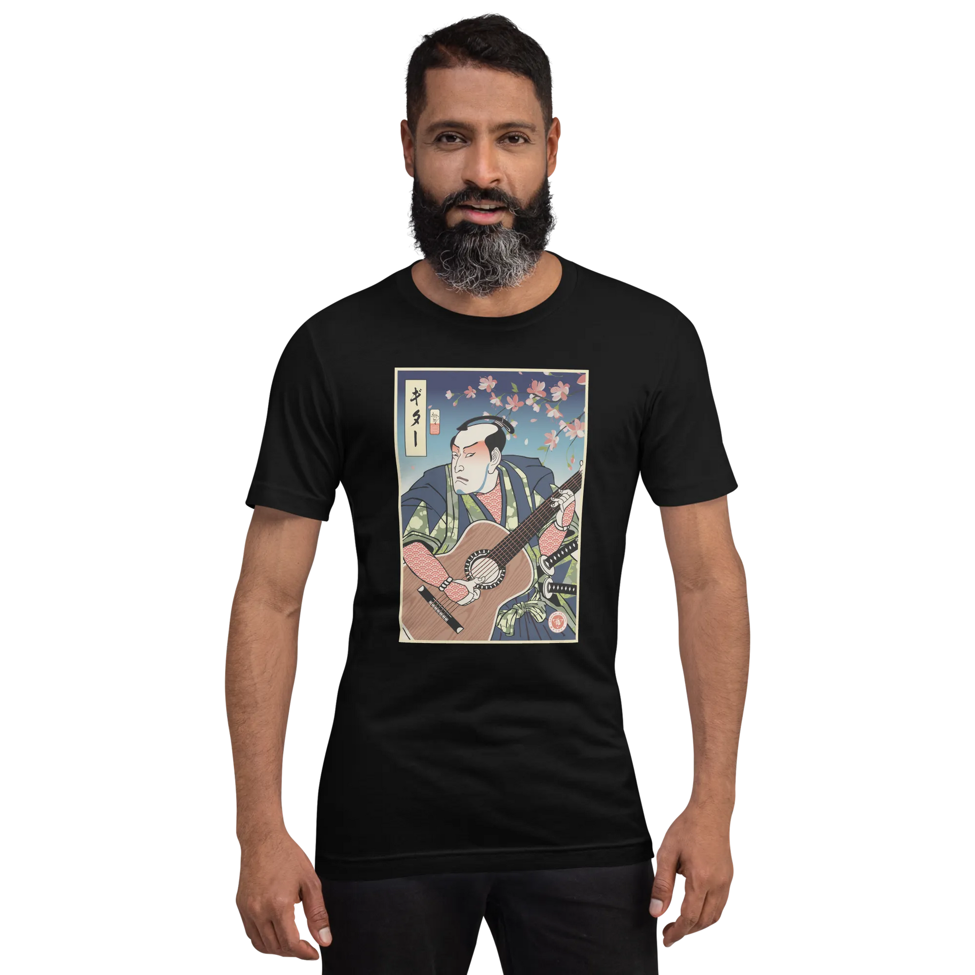 Samurai Guitar Player 2 Music Ukiyo-e Unisex T-Shirt -