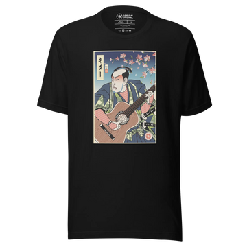 Samurai Guitar Player 2 Music Ukiyo-e Unisex T-Shirt - Black / S