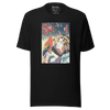 Geisha & Macaw Parrot Bird Japanese Ukiyo-e Unisex T-Shirt - Black / S