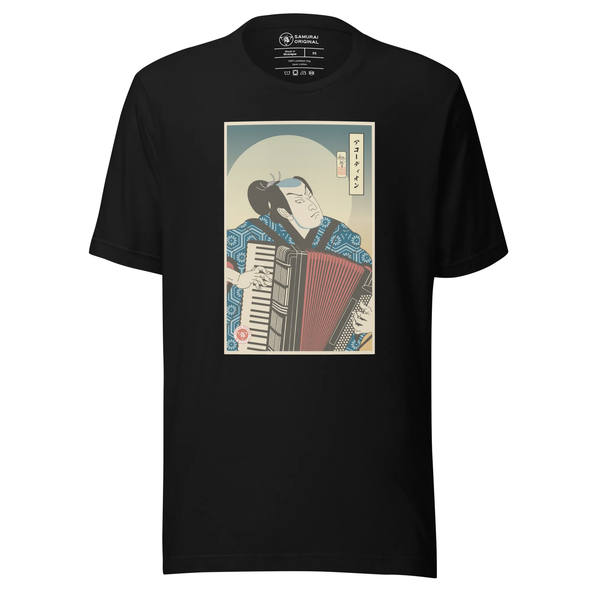 Samurai Accordion Music Japanese Ukiyo-e Unisex T-Shirt - Samurai Original