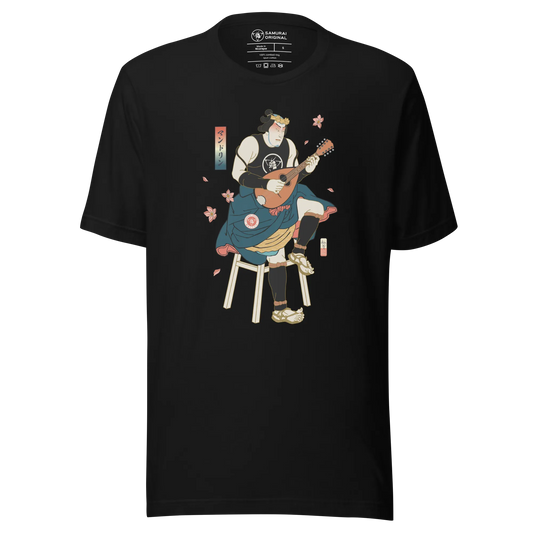 Samurai Play Mandolin Music Ukiyo-e Unisex T-shirt