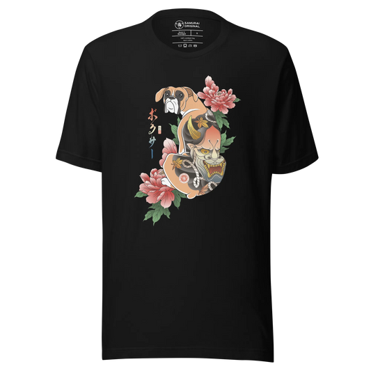 Samurai Boxer Dog Ukiyo-e Unisex T-shirt - Samurai Original