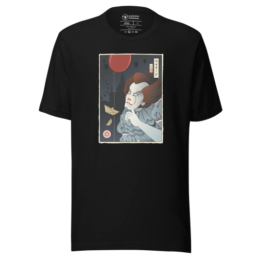 Halloween Pennywise Clown Japanese Ukiyo-e Unisex T-Shirt - Black / S