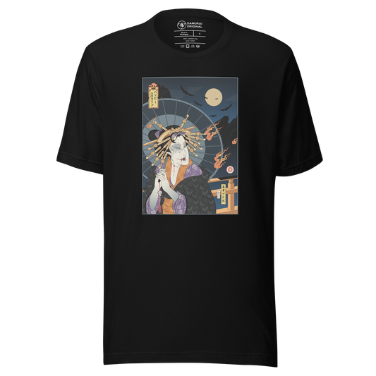 Halloween Geisha Zombies Japanese Ukiyo-e Unisex T-Shirt - Black / S