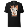 Halloween Cat Maneki Neko & Jason Voorhees Mask Japanese Unisex T-Shirt - Black / S