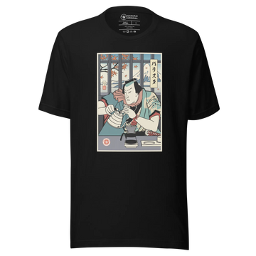 Samurai Barista Coffee Ukiyo-e Unisex T-Shirt - Samurai Original