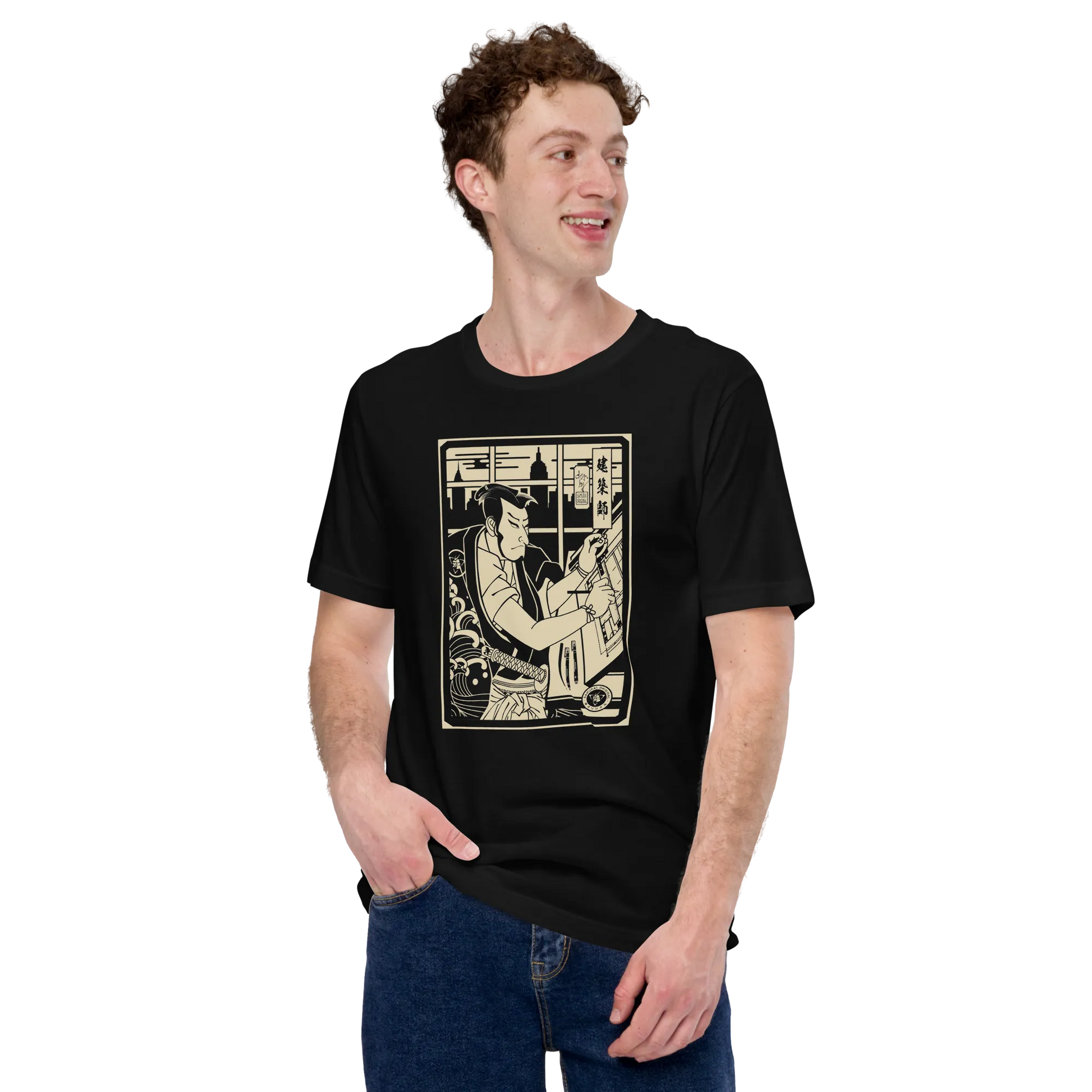 Samurai Architect Design Ukiyo-e Unisex T-Shirt - Samurai Original