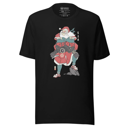 Santa Claus Photographer Camera Ukiyo-e Unisex T-Shirt