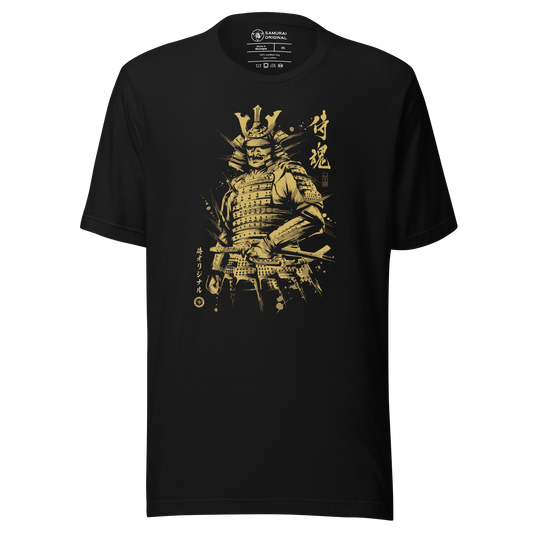 Samurai Sumi-e Japanese Ink Painting Unisex T-Shirt - Black / S