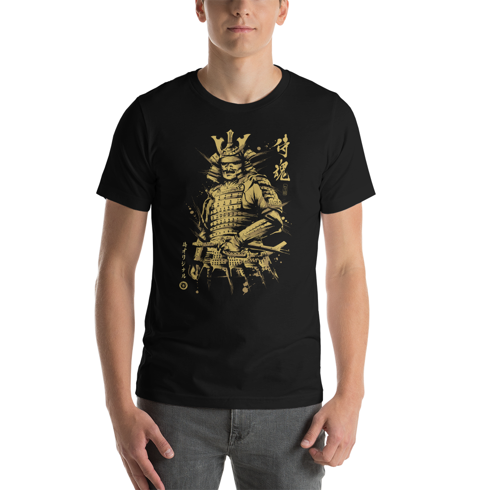 Samurai Sumi-e Japanese Ink Painting Unisex T-Shirt -