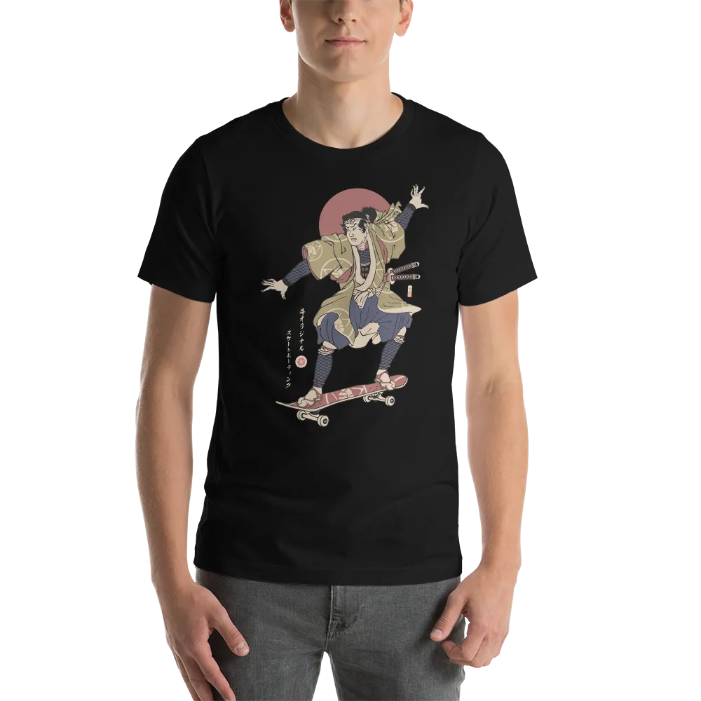 Samurai Skateboard Ukiyo-e Unisex T-Shirt -