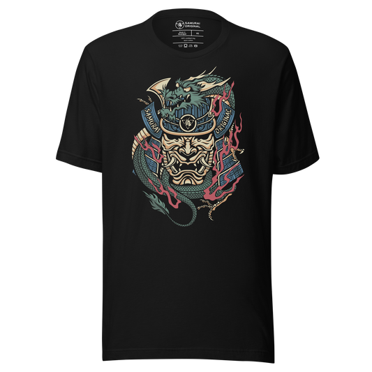 Samurai Mask & Dragon Demon Unisex T-Shirt