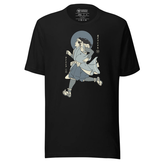 Samurai Running 2 Jogging Sport Ukiyo-e Unisex T-Shirt