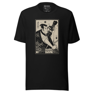 Samurai Photographer 3 Camera Ukiyo-e Unisex T-Shirt