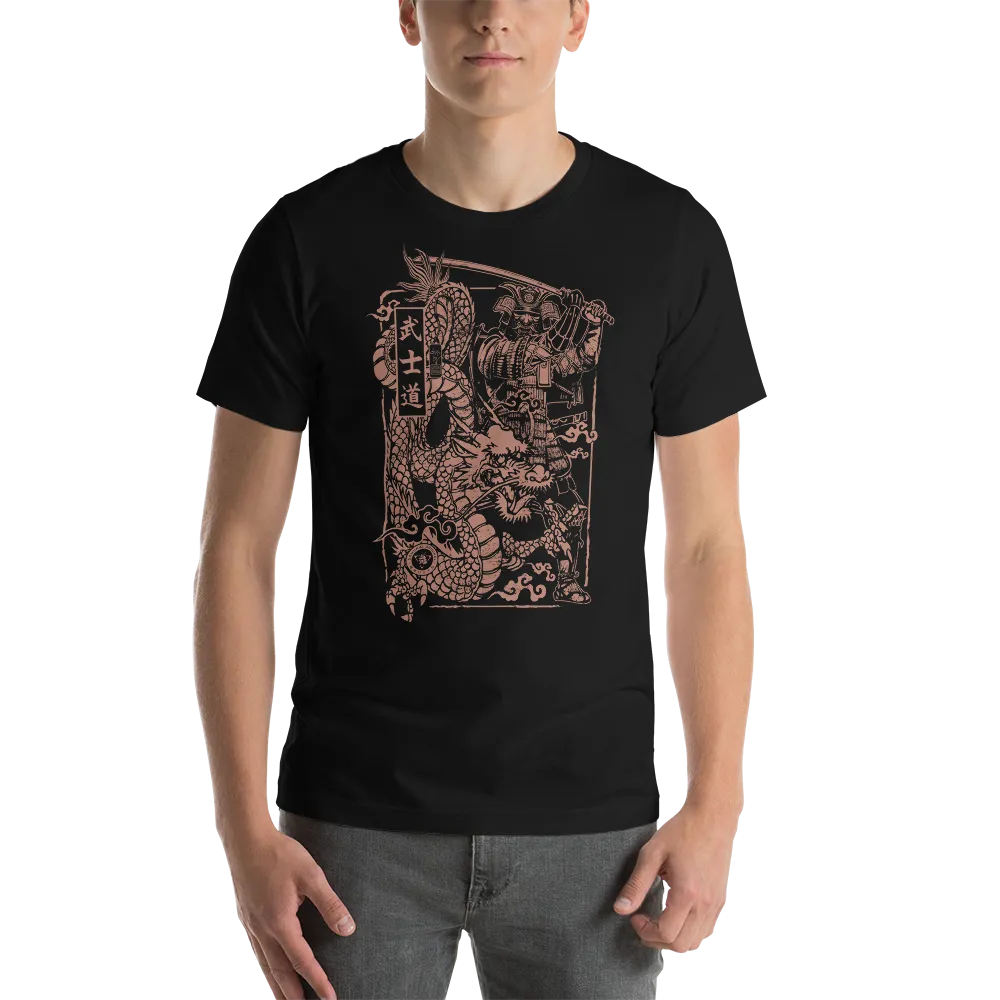 Samurai & Dragon Warrior Japanese Unisex T-Shirt - Samurai Original