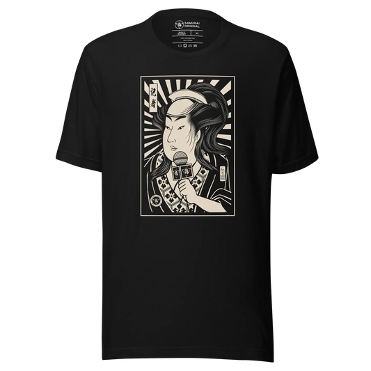 Onna Bugeisha Speaker Reporter Japanese Ukiyo-e Unisex T-Shirt - Samurai Original