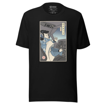 Samurai Pilot Airplane Ukiyo-e Unisex T-Shirt