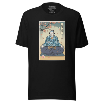 Samurai Meditation Yoga Ukiyo-e Unisex T-Shirt