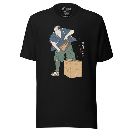 Samurai Beekeepers Ukiyo-e Unisex T-shirt - Black / S