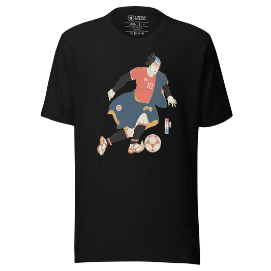 Samurai Dribbling Football Ukiyo-e Unisex T-shirt