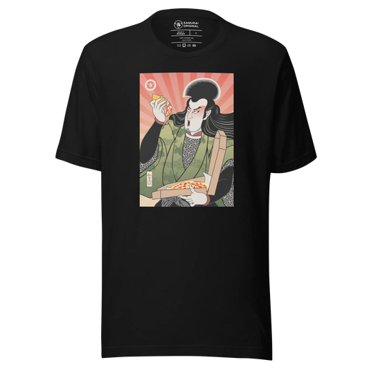 Samurai & Pizza Fast Food Japanese Ukiyo-e Unisex T-Shirt - Samurai Original