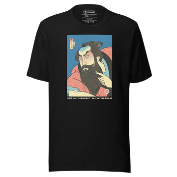 Samurai & Beard Japanese Ukiyo-e Unisex T-Shirt - Samurai Original