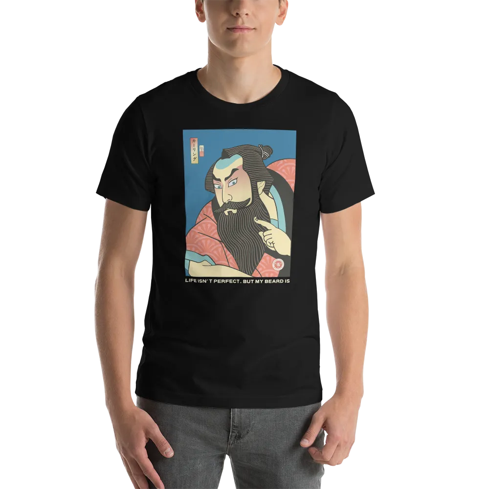 Samurai & Beard Japanese Ukiyo-e Unisex T-Shirt - Samurai Original