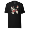 French Bulldog Funny Christmas Japanese Ukiyo-e Unisex T-shirt - Black / S