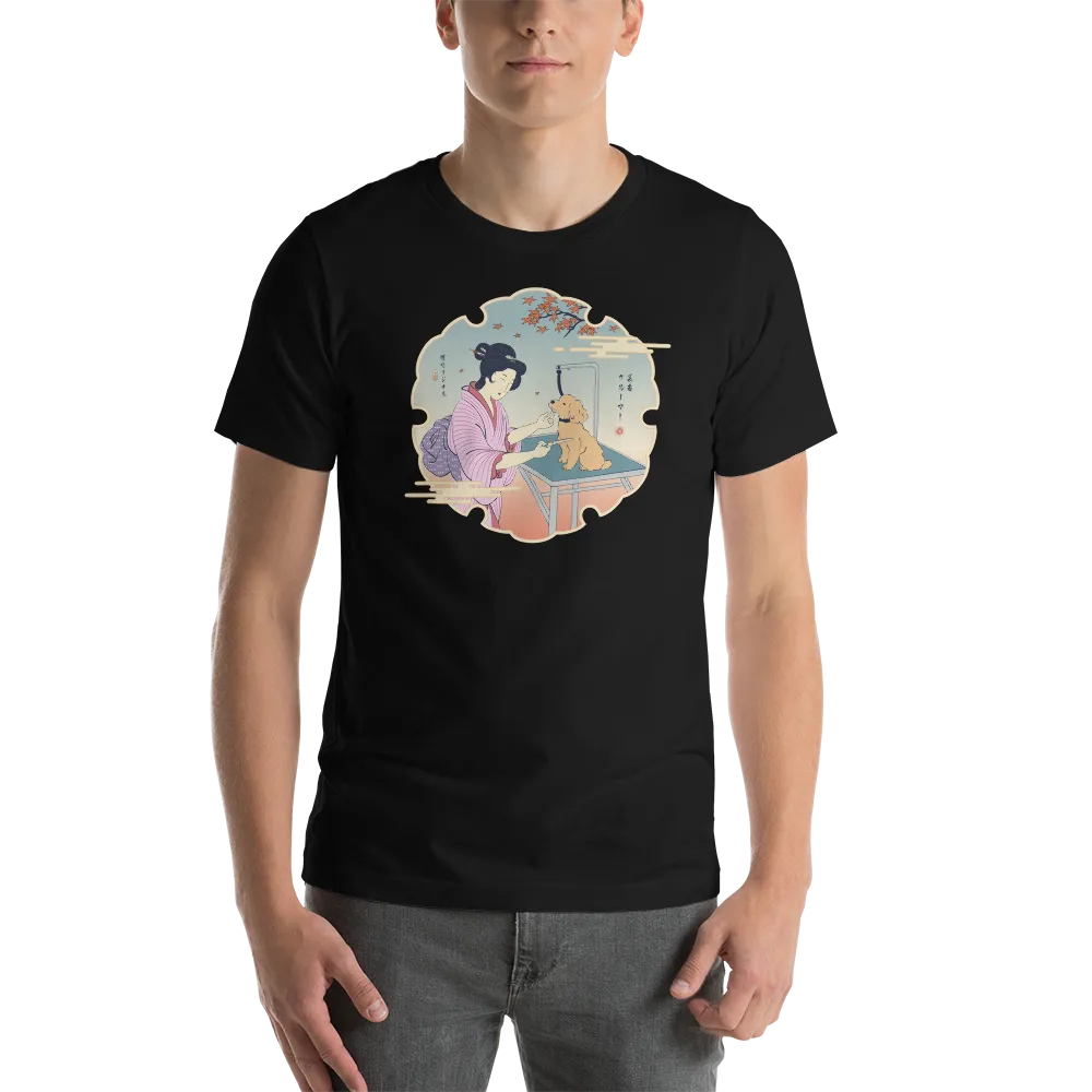 Geisha Groomer Japanese Ukiyo-e Unisex T-shirt -