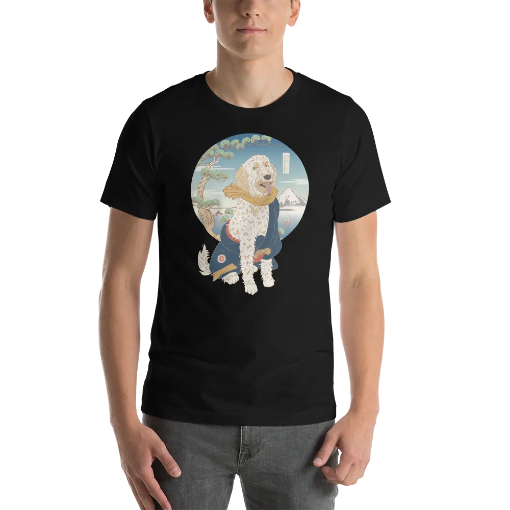 Golden Doodle Dog Funny Japanese Ukiyo-e Unisex T-shirt 2 -