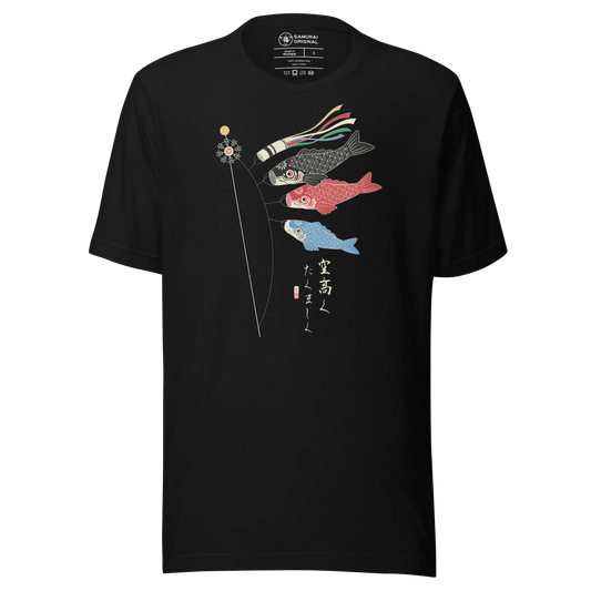 Koinobori Carp Flag Japanese Ukiyo-e Unisex T-shirt - Samurai Original