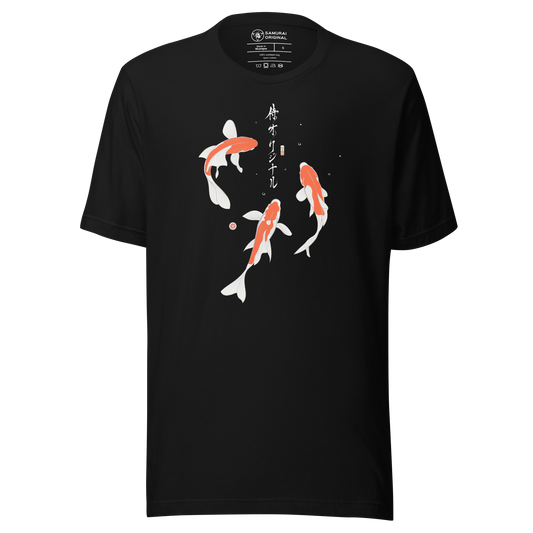 Koi Fish Japanese Ukiyo-e Unisex T-shirt 2 - Black / S