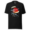 Crane Bird Japanese Ukiyo-e Unisex T-shirt - Black / S