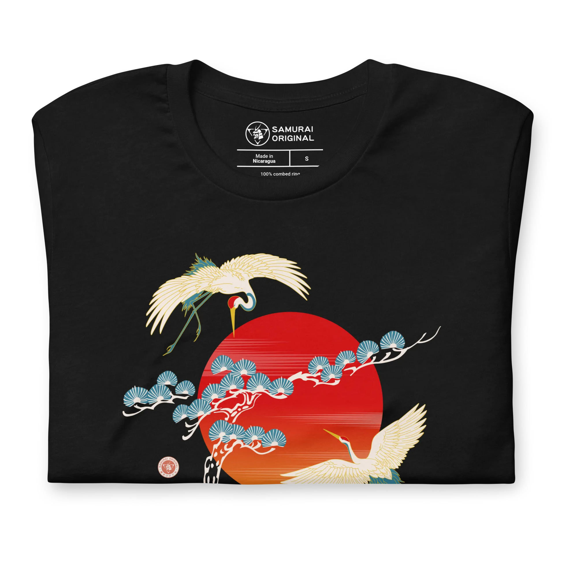 Crane Bird Japanese Ukiyo-e Unisex T-shirt -