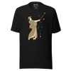 Geisha Golf Player Japanese Ukiyo-e Unisex T-shirt - Black / S