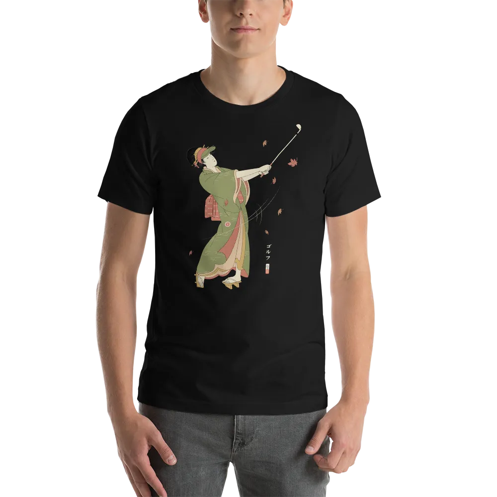 Geisha Golf Player Japanese Ukiyo-e Unisex T-shirt -