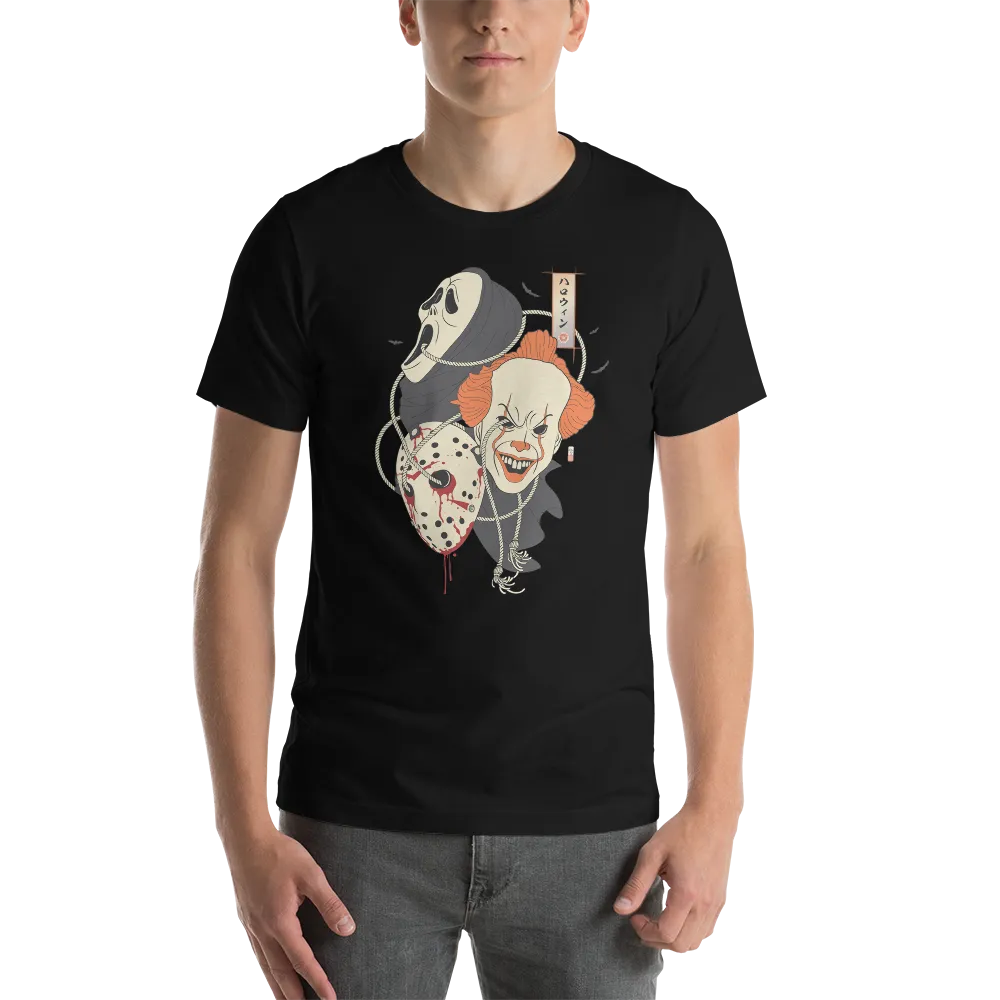 Halloween Mask Japanese Ukiyo-e Unisex T-shirt -