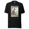 Geisha Gardening Japanese Ukiyo-e Unisex T-shirt - Black / S