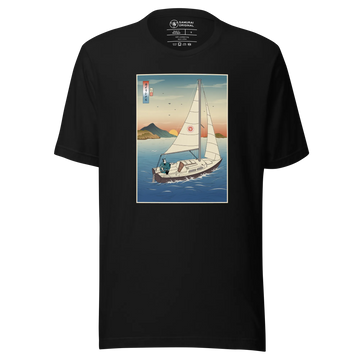 Samurai Sailor Sailboat Ukiyo-e Unisex T-shirt