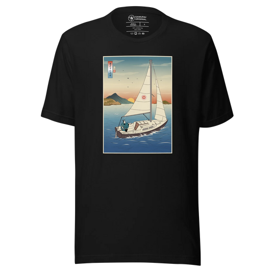 Samurai Sailor Sailboat Ukiyo-e Unisex T-shirt