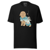 Golden Doodle Dog Funny Japanese Ukiyo-e Unisex T-shirt - Black / S