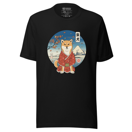 Dog Shiba Inu Funny Japanese Ukiyo-e Unisex T-Shirt - Black / S