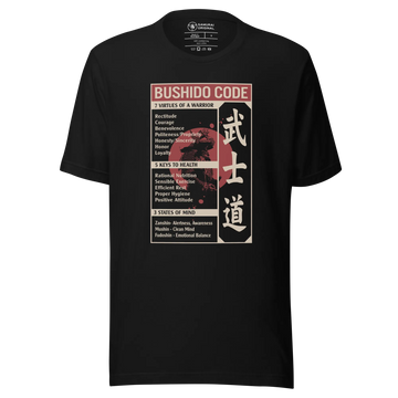 Bushido Code Seven Virtues Of Warrior Japanese Unisex T-Shirt - Black / S