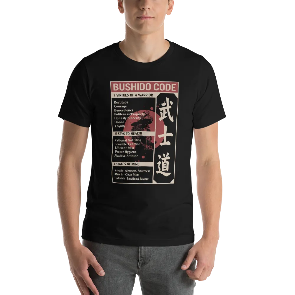 Bushido Code Seven Virtues Of Warrior Japanese Unisex T-Shirt -