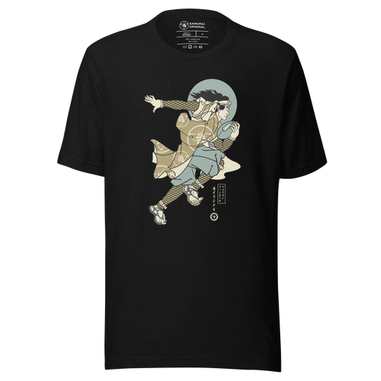 Samurai American Football Japanese Ukiyo-e Unisex T-shirt - Samurai Original