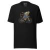 Samurai Bicycle Race Sport Ukiyo-e Unisex T-Shirt - Black / S