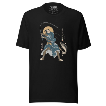 Samurai Fishing 4 Ukiyo-e Unisex T-Shirt - Samurai Original