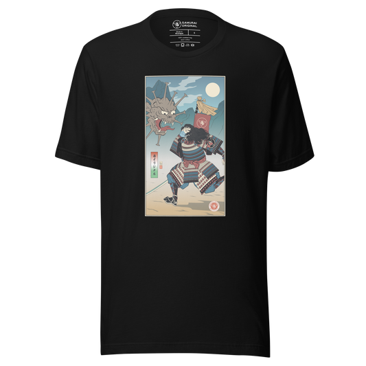 Samurai vs Virus Demon 3 Ukiyo-e Unisex T-Shirt - Samurai Original