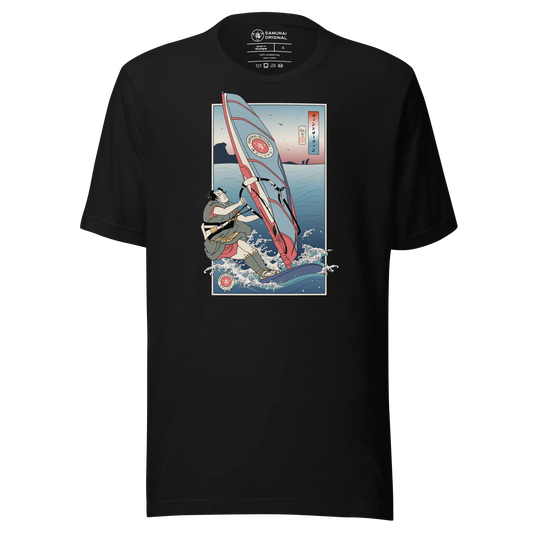 Samurai Windsurfing Extreme Sport Ukiyo-e Unisex T-Shirt - Samurai Original